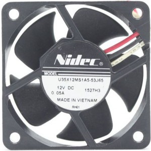 Nidec U35X12MS1A5 U35X12MS1A5-53J65 12V 0.05A 3wires Cooling Fan